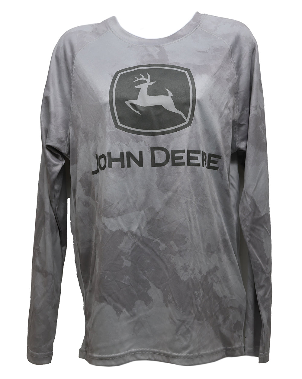 John Deere LARGE Grey Camo Performance Long Sleeve Tee - LP86314