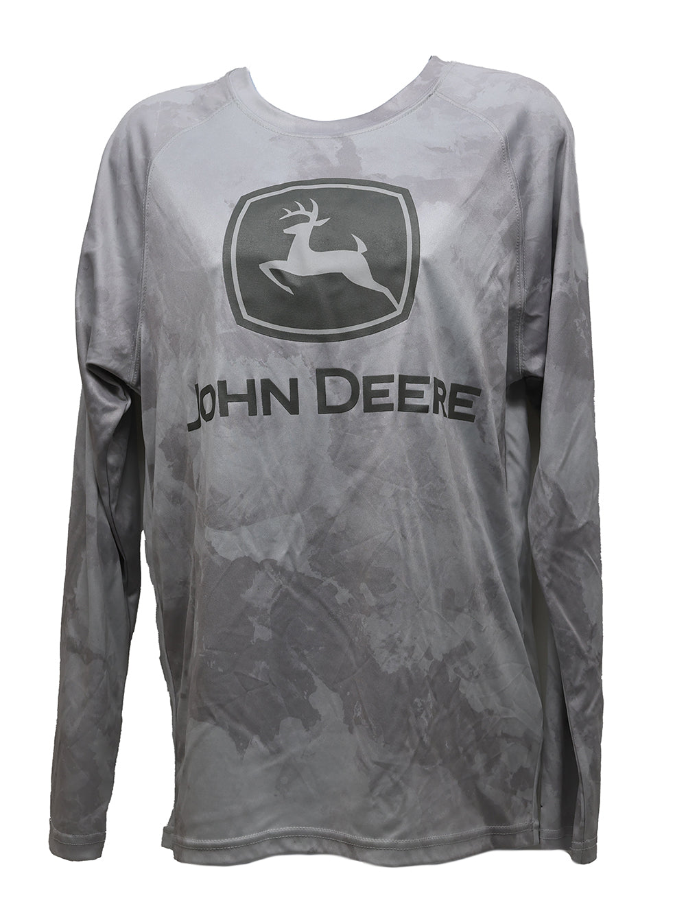 John Deere LARGE Grey Camo Performance Long Sleeve Tee - LP86314