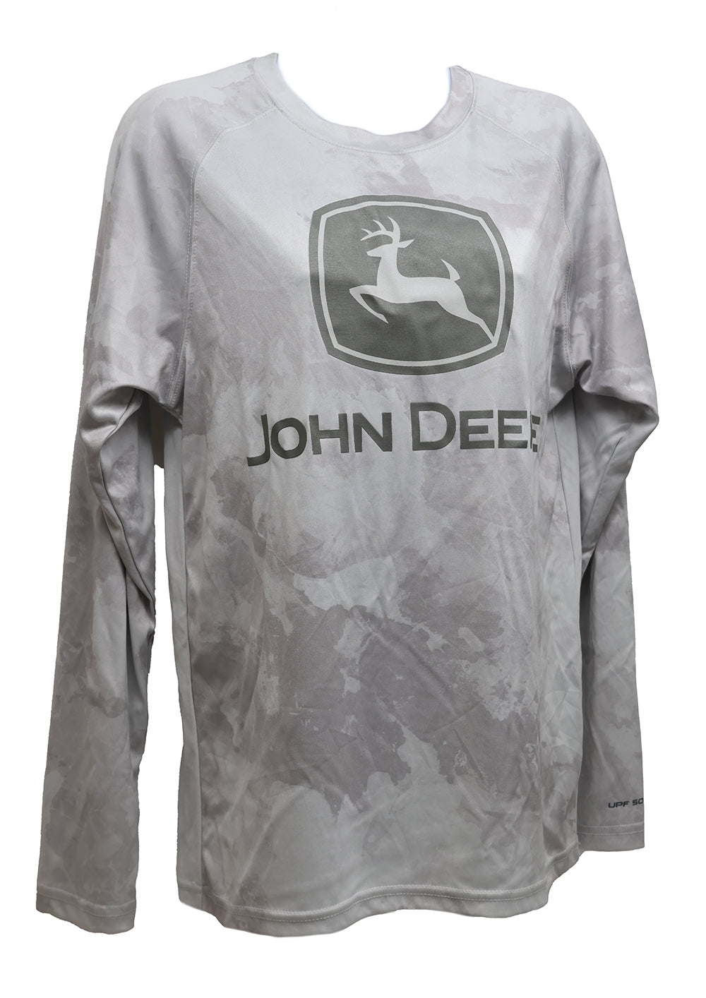 John Deere XL Grey Camo Performance Long Sleeve Tee - LP86318