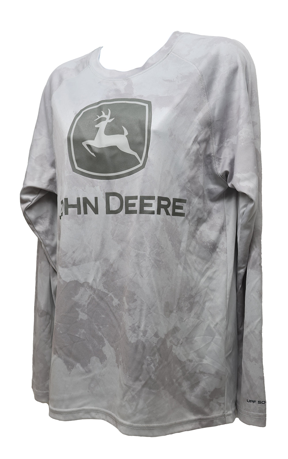 John Deere LARGE Grey Camo Performance Long Sleeve Tee - LP86314