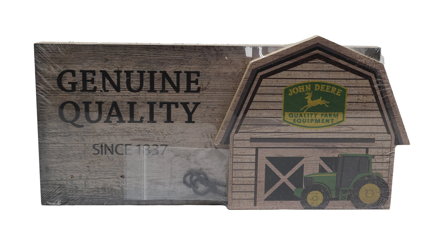 John Deere Wooden Key Holder Sign - LP86788