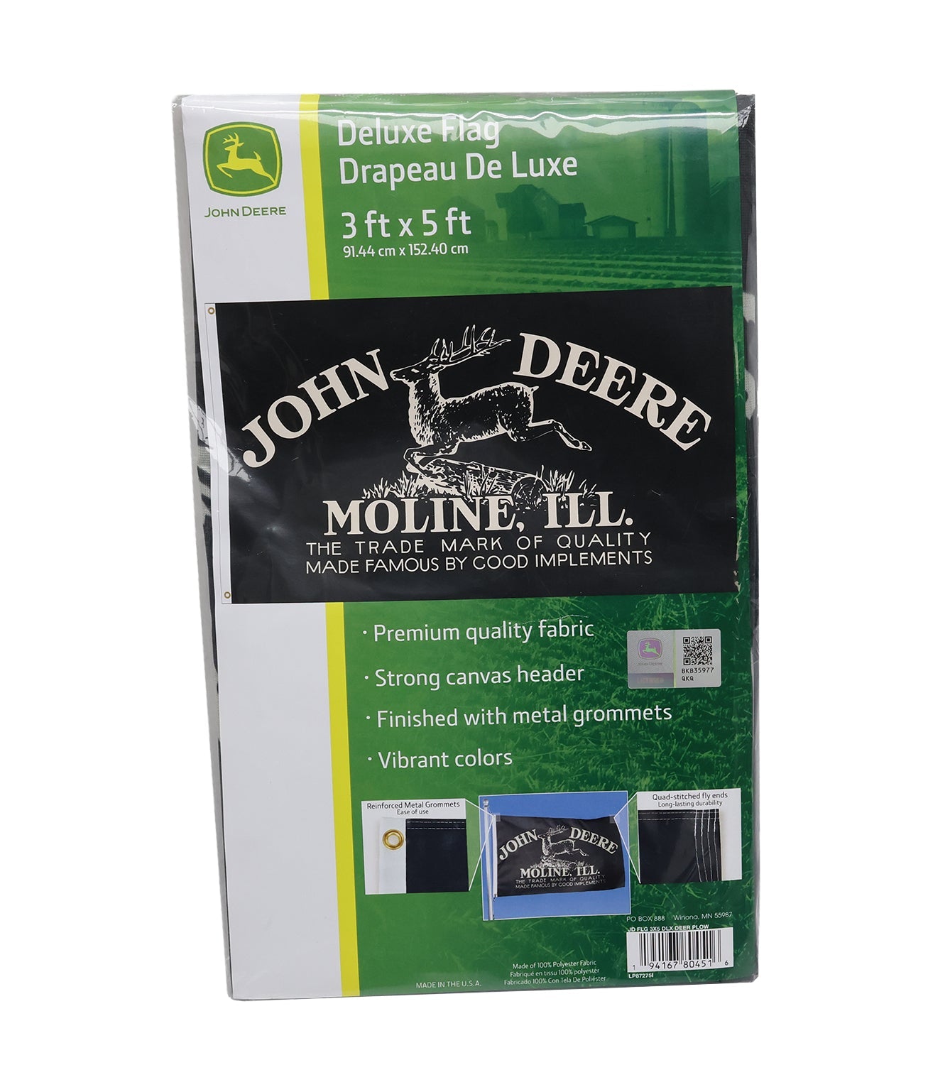 John Deere Moline Buck 3x5 Deluxe Flag - LP87275