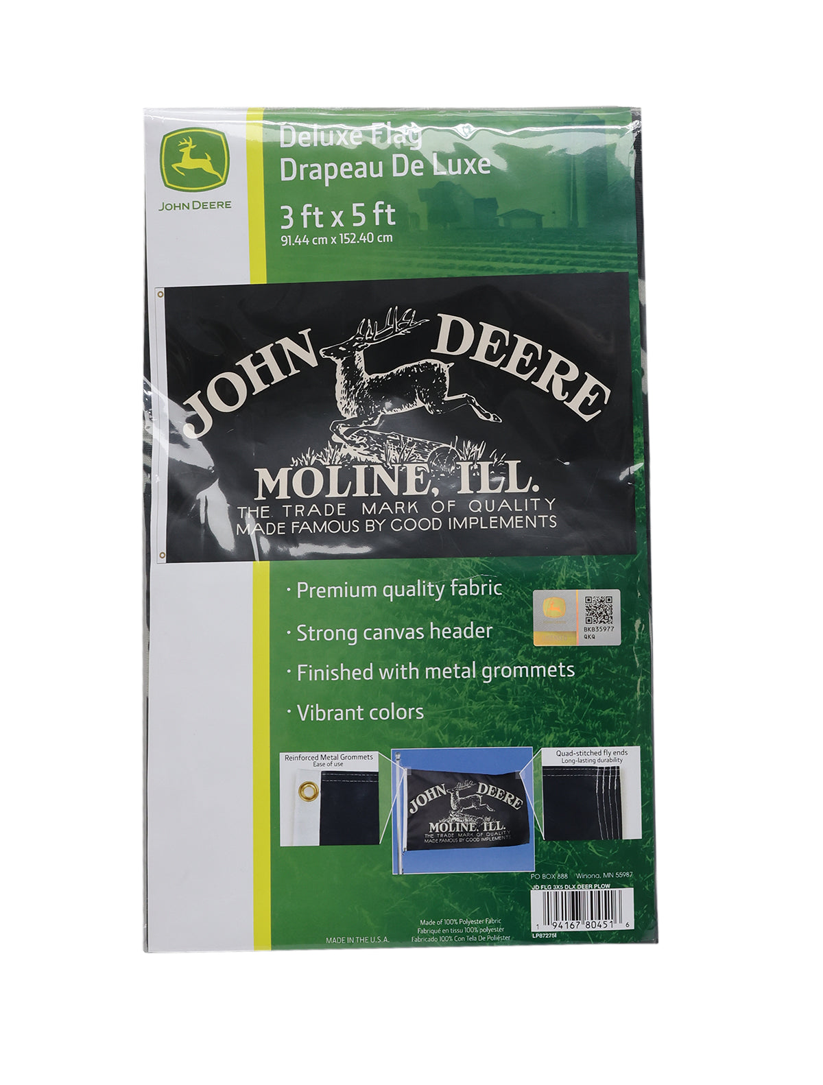 John Deere Moline Buck 3x5 Deluxe Flag - LP87275