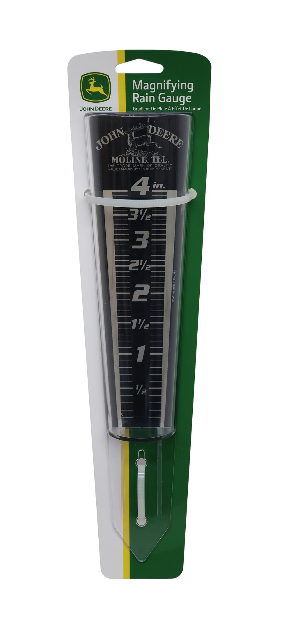 John Deere Moline Buck Magnifying Rain Gauge - LP87277