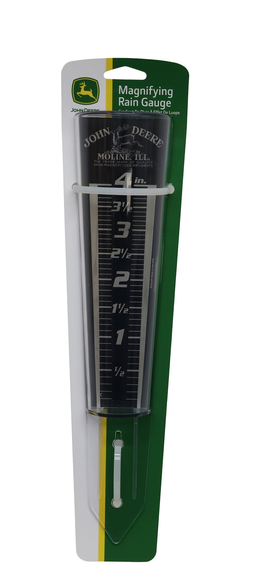 John Deere Moline Buck Magnifying Rain Gauge - LP87277