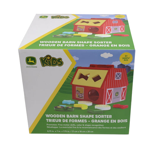 John Deere Wooden Barn Shape Sorter Toy - LP87304