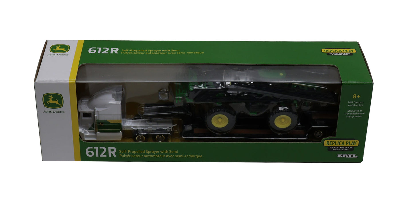 1/64 John Deere 612R Self-Propelled Sprayer with Semi Toy - LP87330