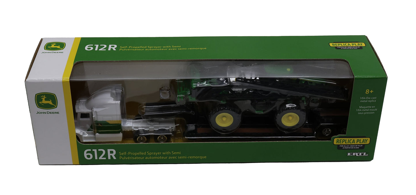 1/64 John Deere 612R Self-Propelled Sprayer with Semi Toy - LP87330