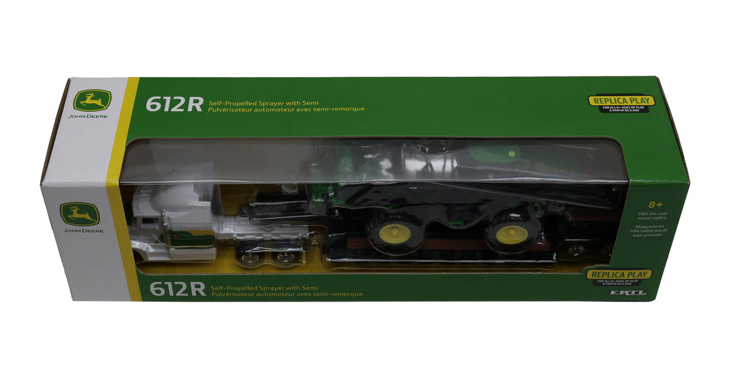 1/64 John Deere 612R Self-Propelled Sprayer with Semi Toy - LP87330