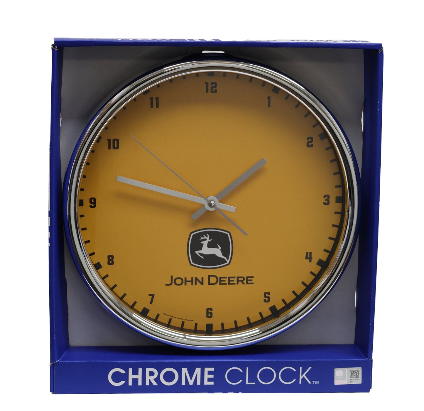 John Deere Ag Construction Chrome Wall Clock - LP87336