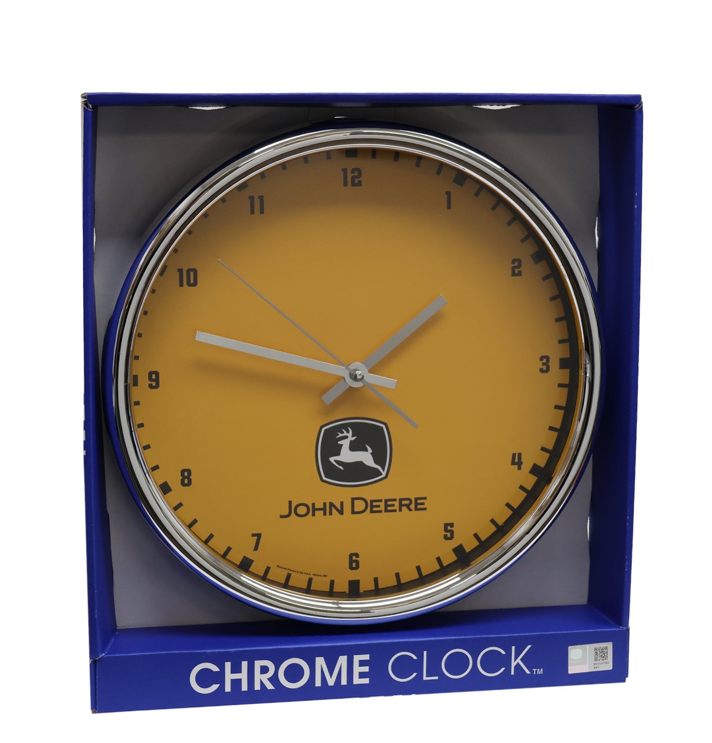 John Deere Ag Construction Chrome Wall Clock - LP87336