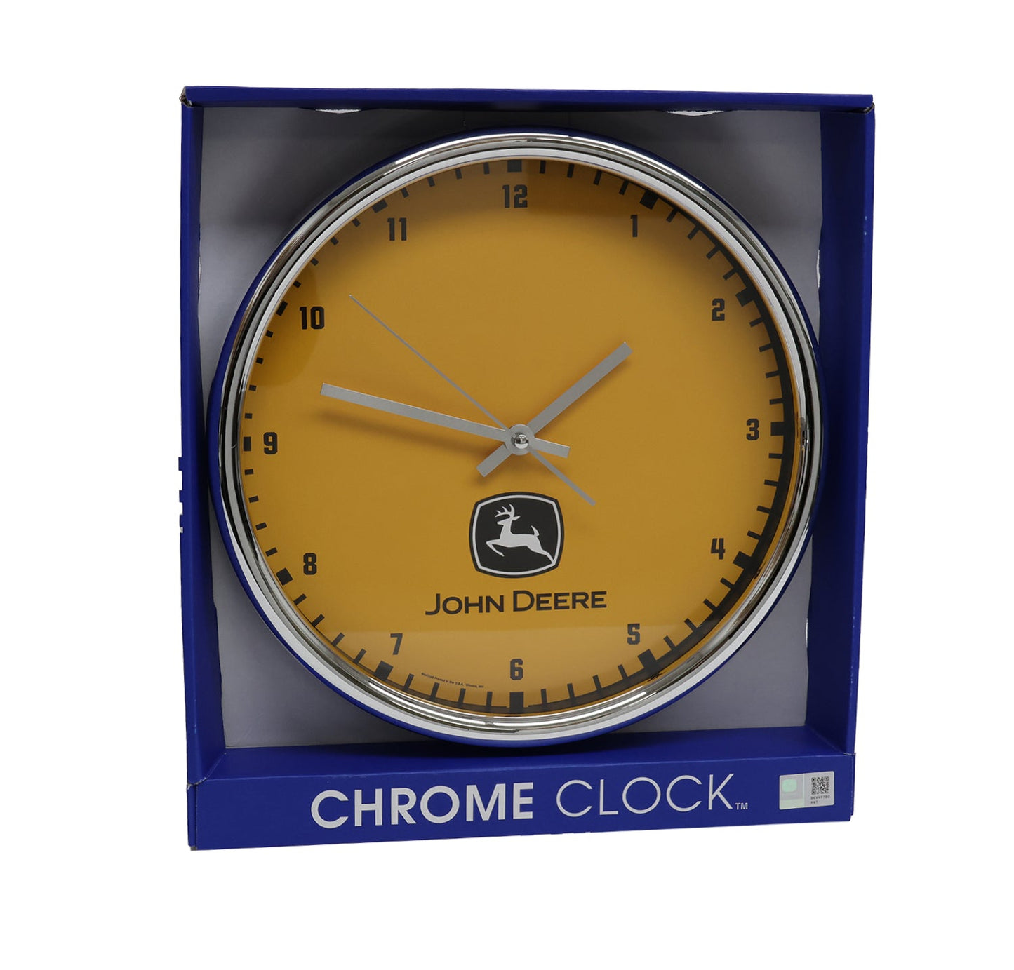 John Deere Ag Construction Chrome Wall Clock - LP87336
