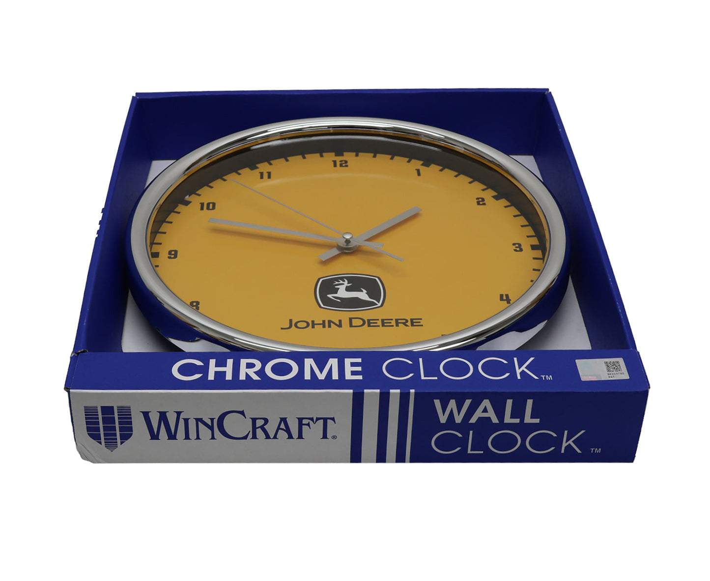 John Deere Ag Construction Chrome Wall Clock - LP87336