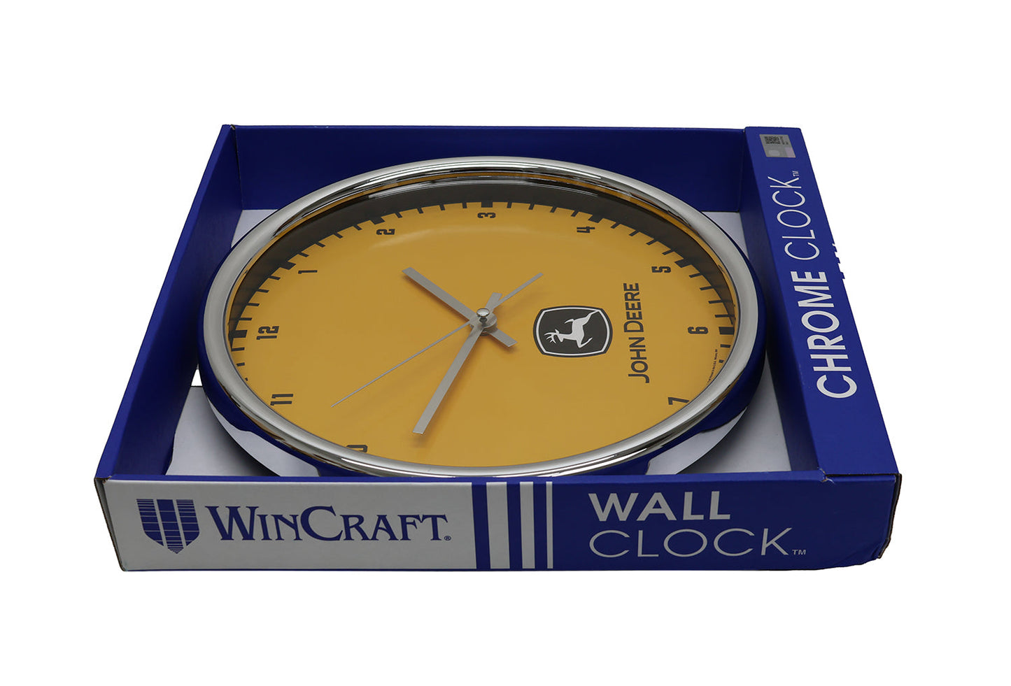 John Deere Ag Construction Chrome Wall Clock - LP87336