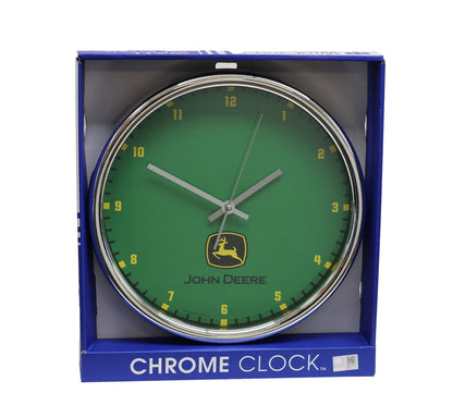 John Deere Green Chrome Wall Clock - LP87337
