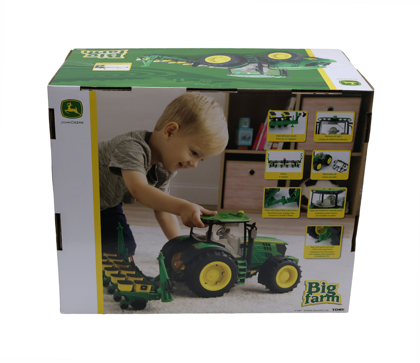 1/16 John Deere Big Farm 6210R Tractor with 1700 Planter Toy - LP87392