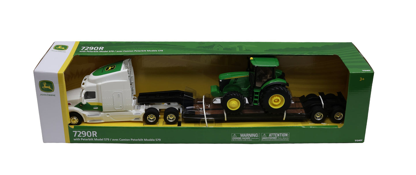 1/32 John Deere 7290R with Peterbilt Model 579 Semi Toy - LP87637