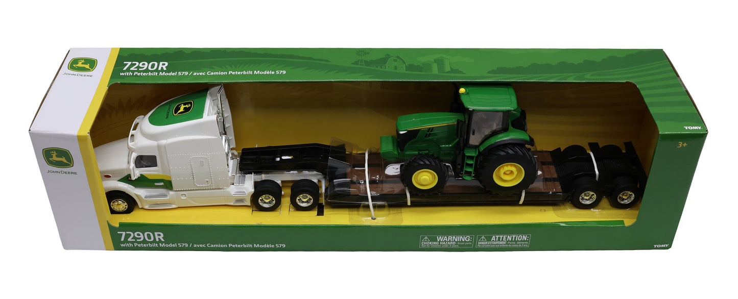 1/32 John Deere 7290R with Peterbilt Model 579 Semi Toy - LP87637