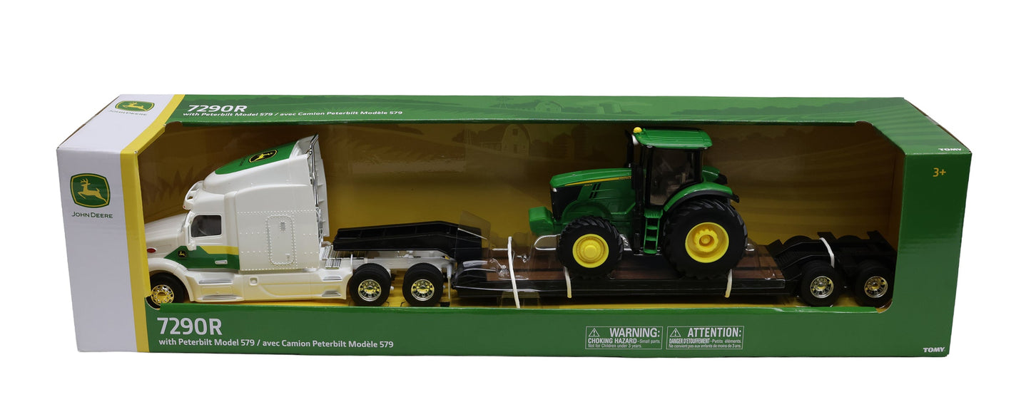 1/32 John Deere 7290R with Peterbilt Model 579 Semi Toy - LP87637