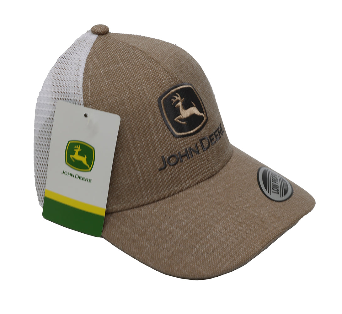 John Deere Men's Khaki/White Mesh Hat/Cap - LP87813