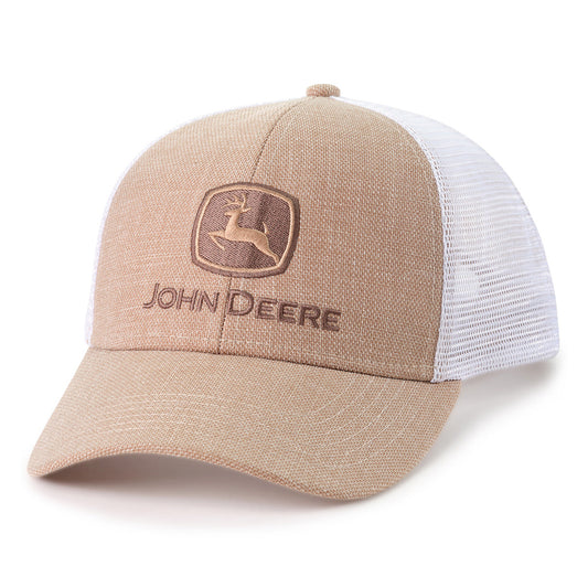 John Deere Men's Khaki/White Mesh Hat/Cap - LP87813