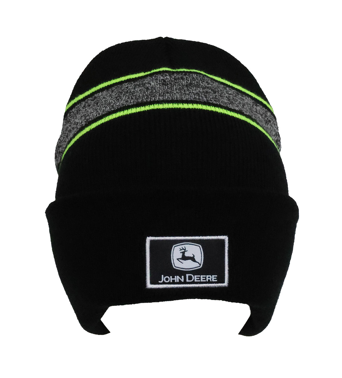 John Deere Men's BK Cuffed Jacquard Stripe Beanie - LP88246