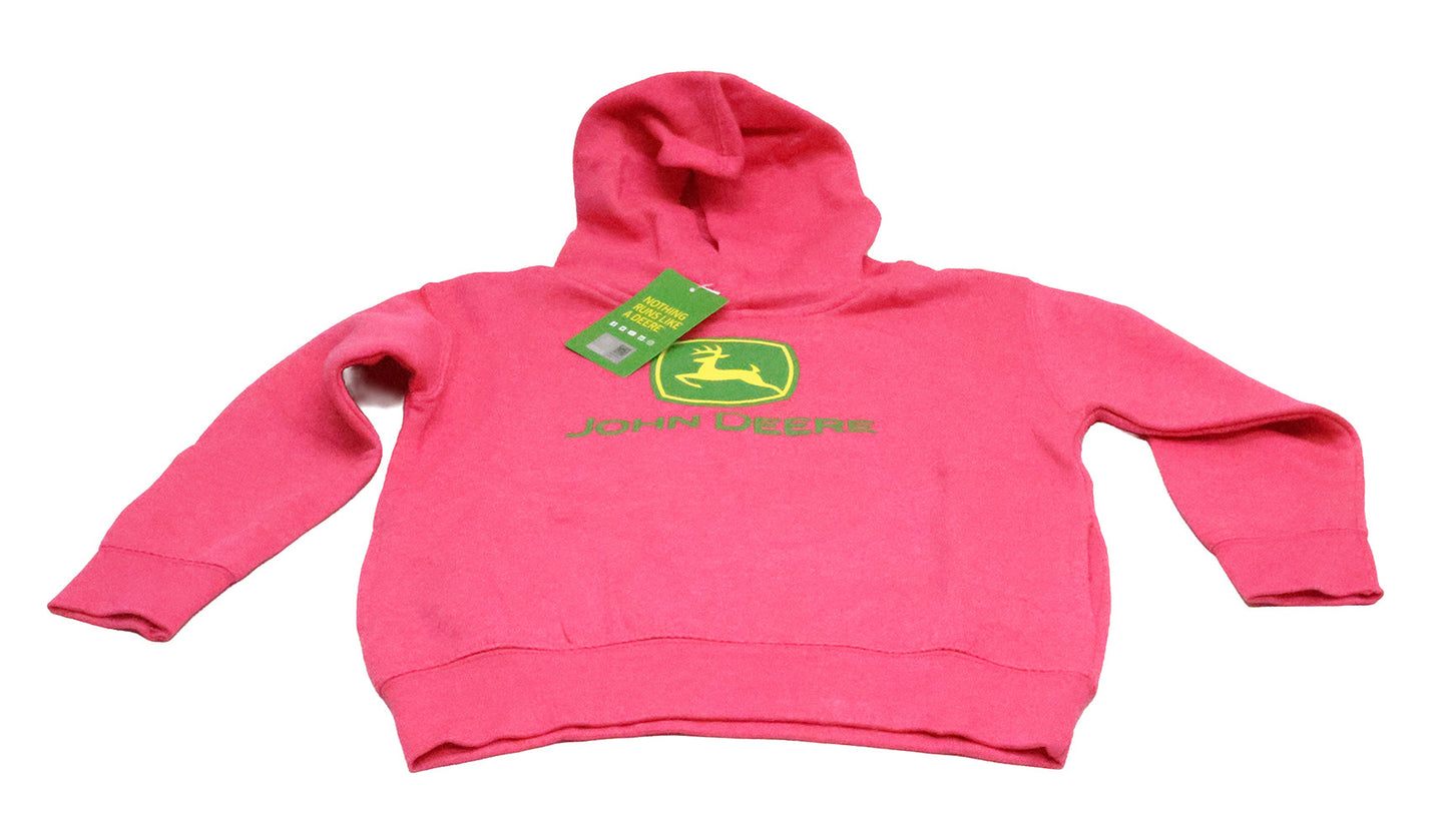 John Deere (SIZE 5/6T) Toddler Hot Pink Trademark Hoodie - LP88671