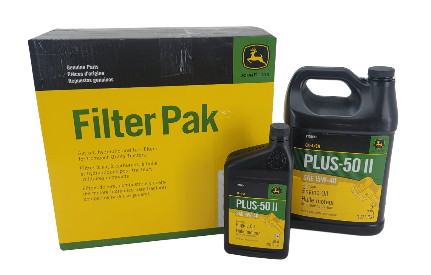 John Deere Original Equipment Filter Pak with Oil Kit - LVA23615A