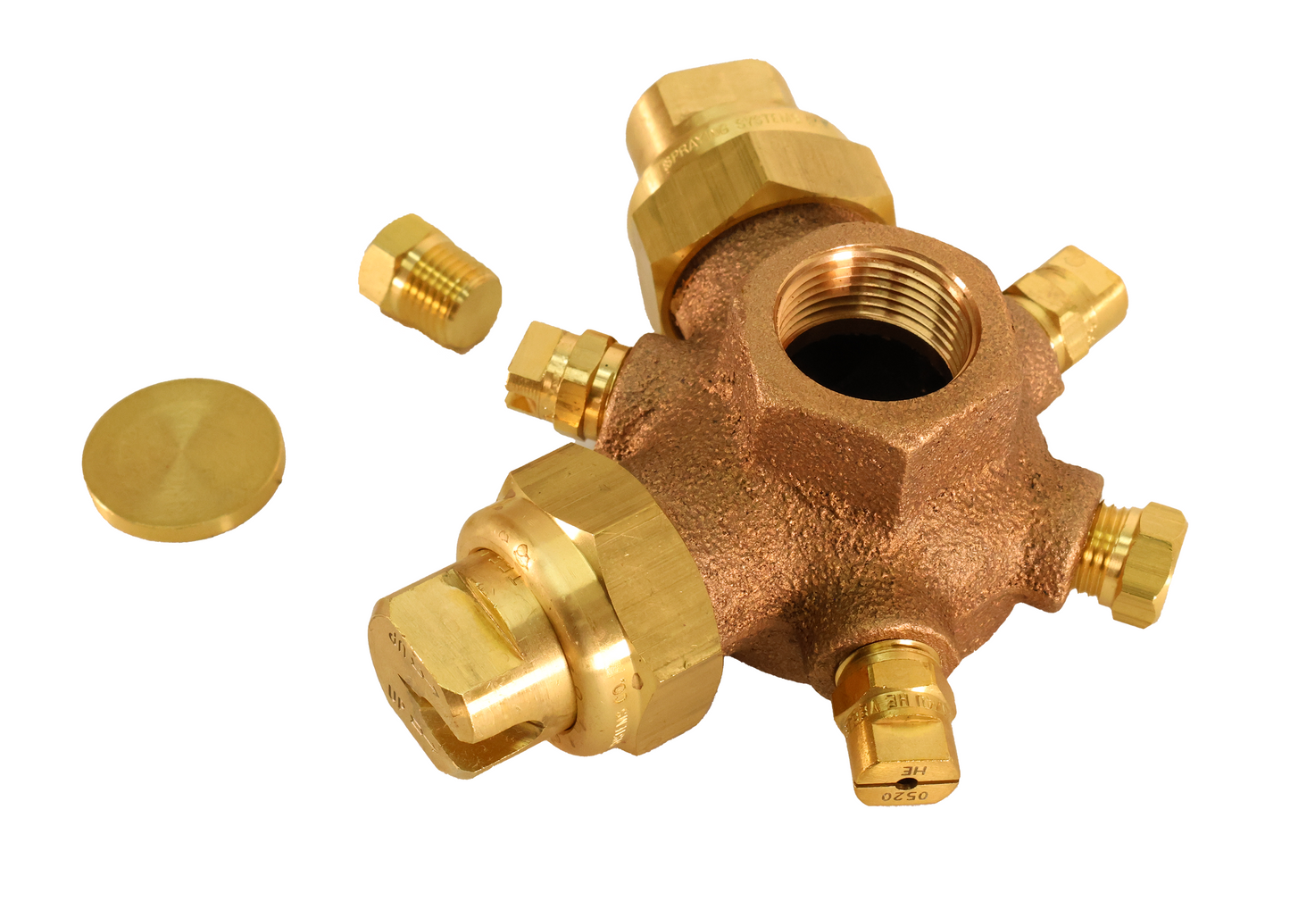 SMA Products Boomjet Brass Boomless Nozzle Cluster With OC-20 Nozzles - 878-5880342TOC20