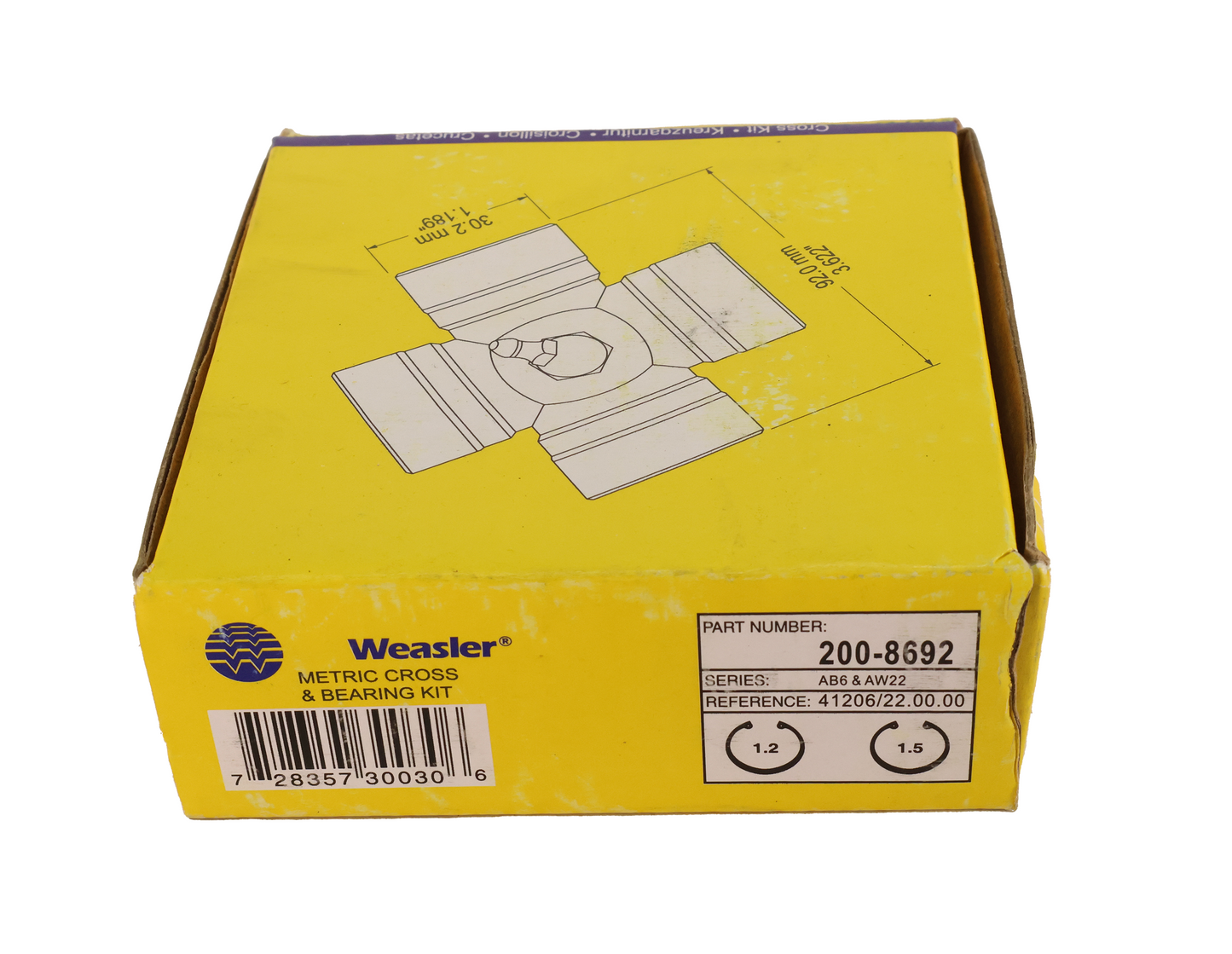 SMA Products Metric Cross And Bearing Kit - Bondili Series 6 / Walterscheid Series 220 - 971-2008692