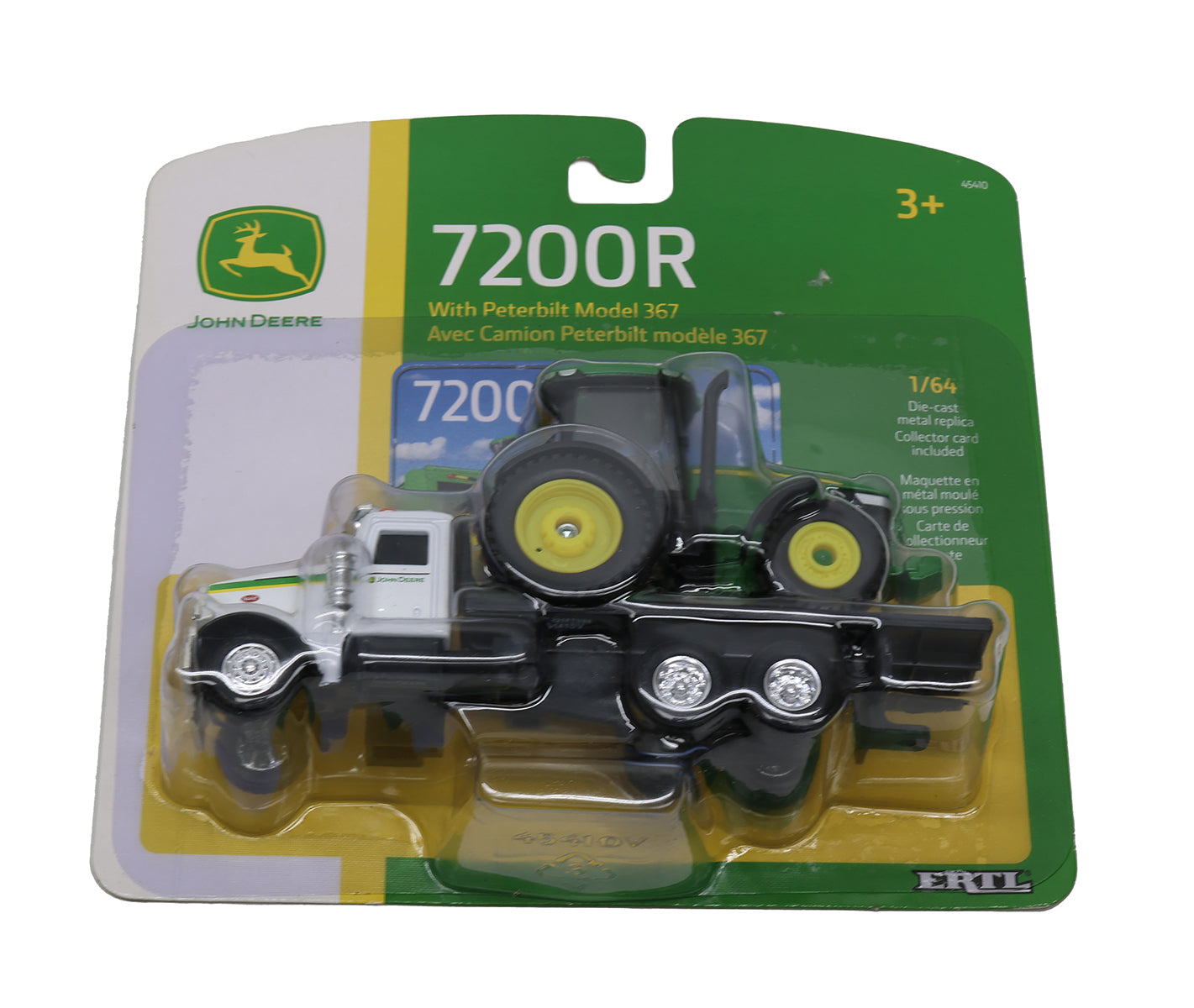 1/64 John Deere 7200R Tractor with Peterbilt Model 367 Toy - TBE45410