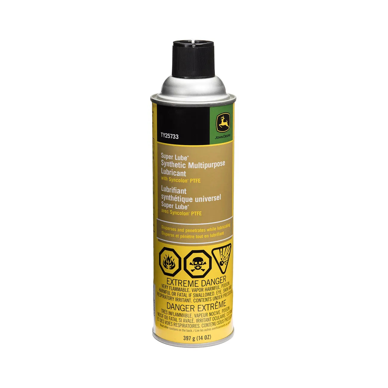 John Deere Original Equipment Super Lube™ Multi-Purpose Synthetic Lubricant with Syncolon™ PTFE, 397 gram (14 Oz) - TY25733