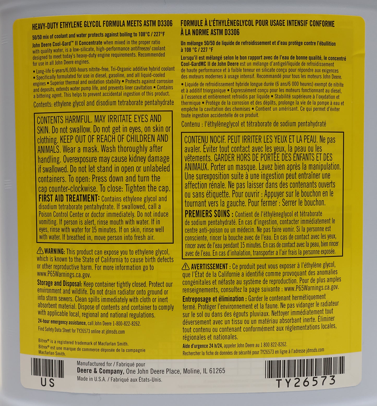 John Deere Original Equipment COOL-GARD II CONCENTRATE - TY26573