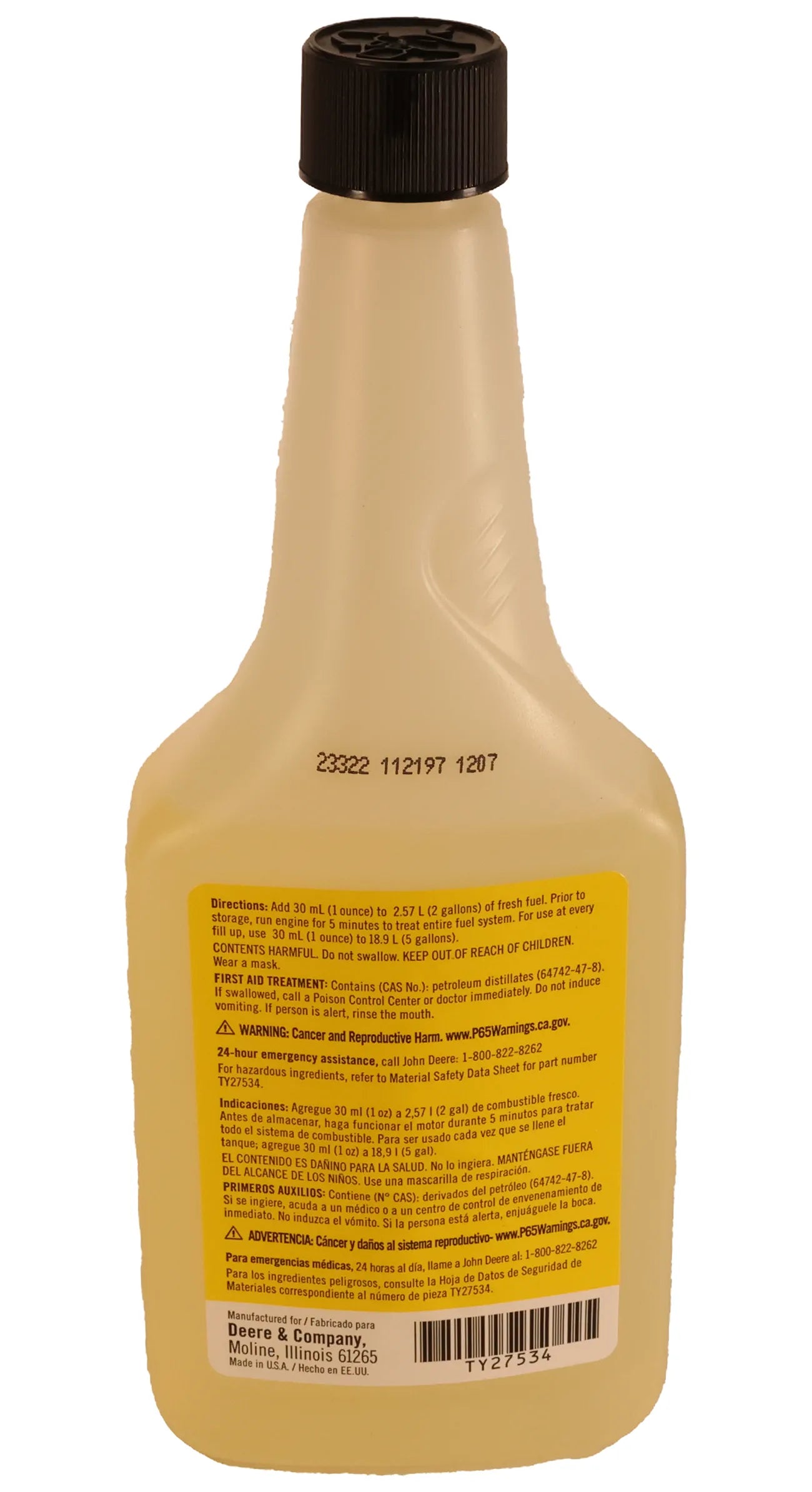 John Deere Original Equipment Gasoline Stabilizer, Fuel Protect, 237 ml (8 Fluid Oz) - TY27534