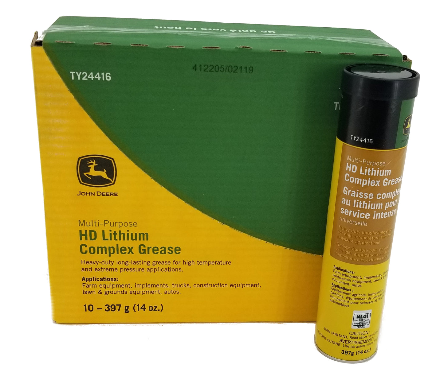 John Deere Multi-Purpose HD Lithium Complex Grease (Pack of 10) - TY24416,10