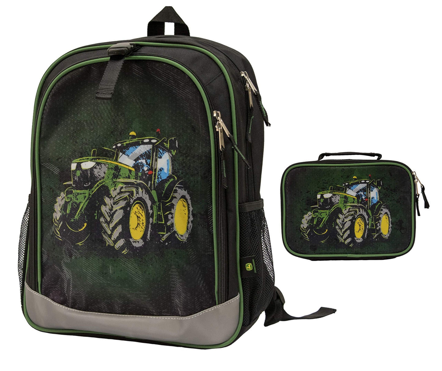 John Deere Black Tractor Backpack/Lunchbox Set - LP70696/LP70701