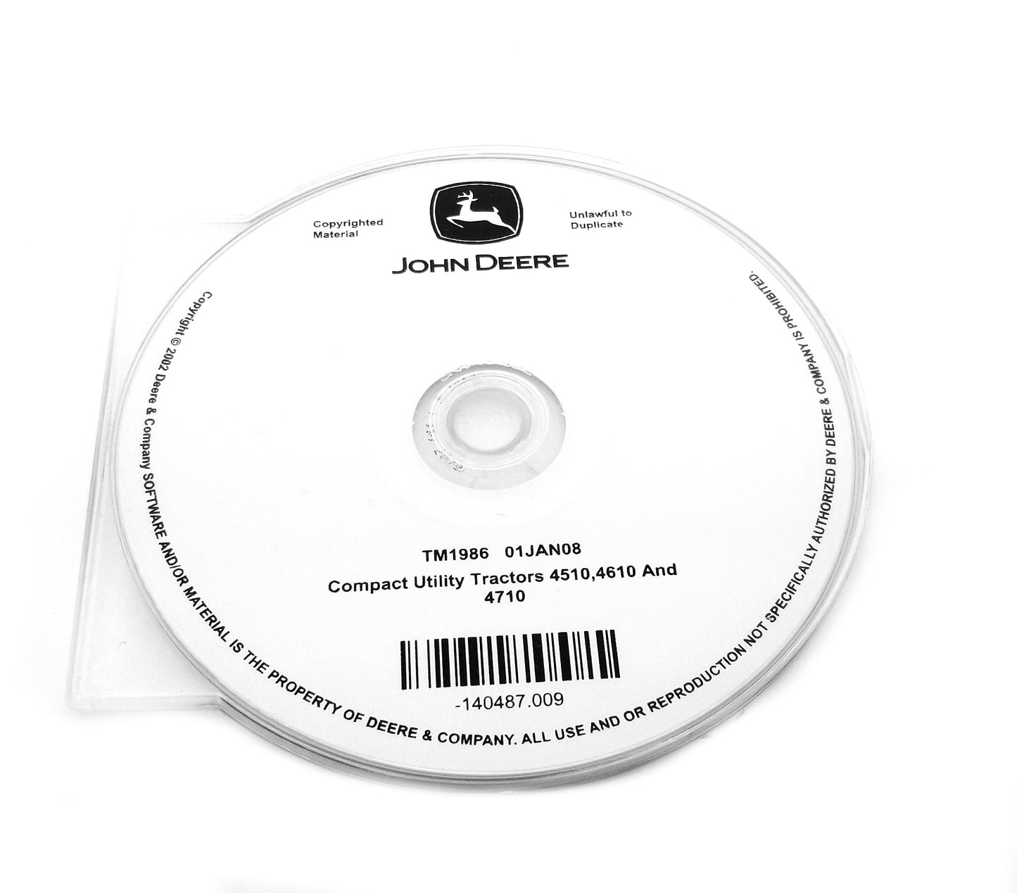 John Deere 4510/4610/4710 Compact Utility Tractor Technical Manual CD - TM1986CD