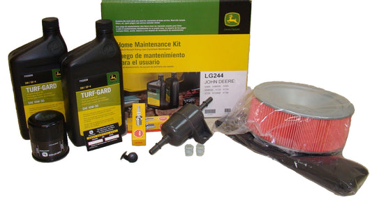 John Deere Maintenance Kit for X485, X485SE, X585, X585SE, X720, X724, X728, X728 SE Lawn Mower Filters, Oil LG244