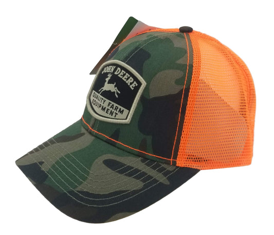 John Deere Mens' Camo/Orange Mesh Back Hat/Cap - LP73361