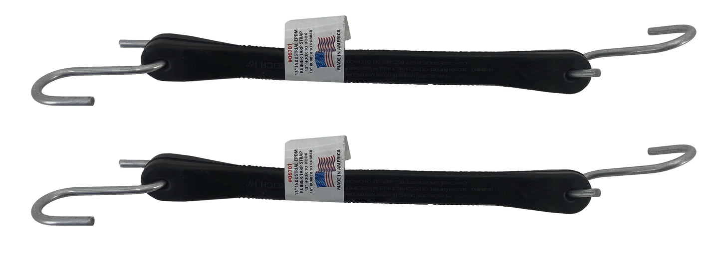 SMA 10" EPDN Rubber Tarp Strap W/ Hooks-USA 2 Pack- 863-TS10,2