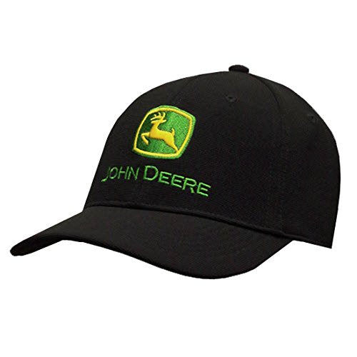 Men's John Deere Stretch Band Fitted Hat / Cap (Black ) - LP67032