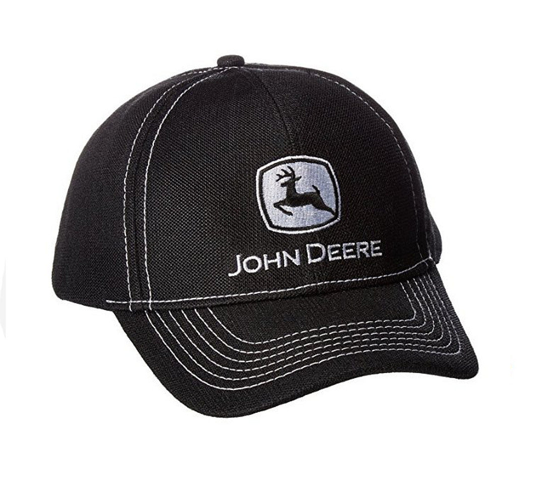Men's John Deere Poly Mesh Hat / Cap (Black) - LP67048