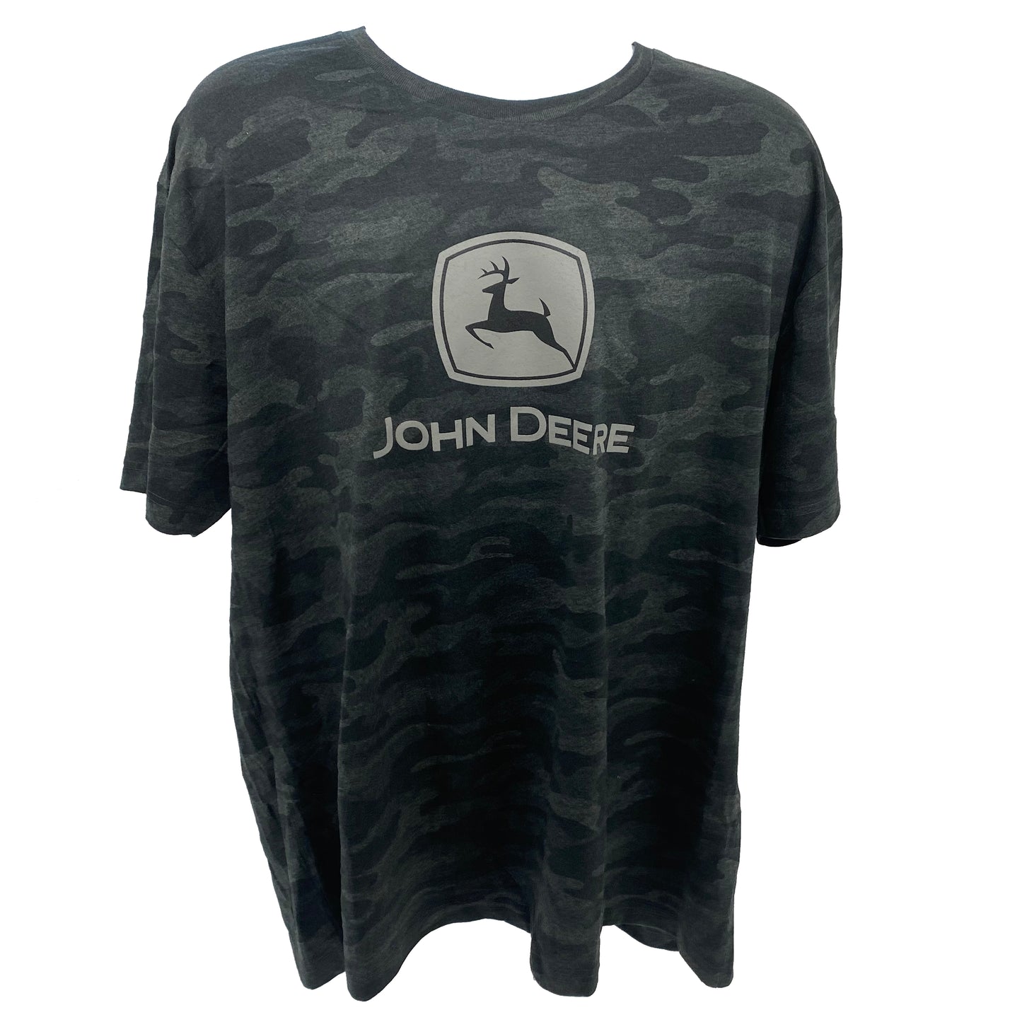John Deere Mens Black Camo Short Sleeved T-Shirt XXL - LP76924