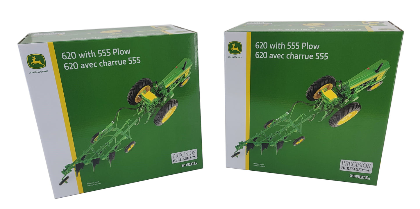1/16 John Deere (SET OF 2) 620 with 555 Plow Precision Toy - LP70535