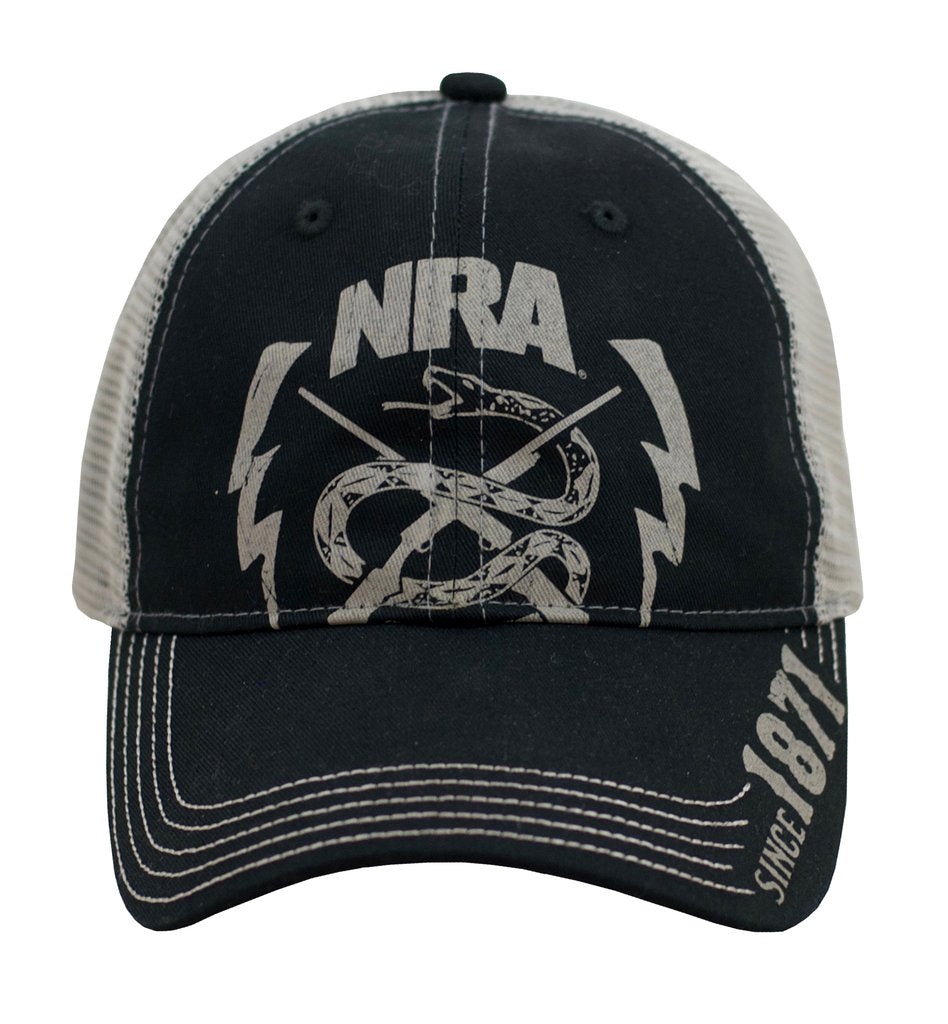 NRA Snake Logo Cap with Mesh Back - A0115