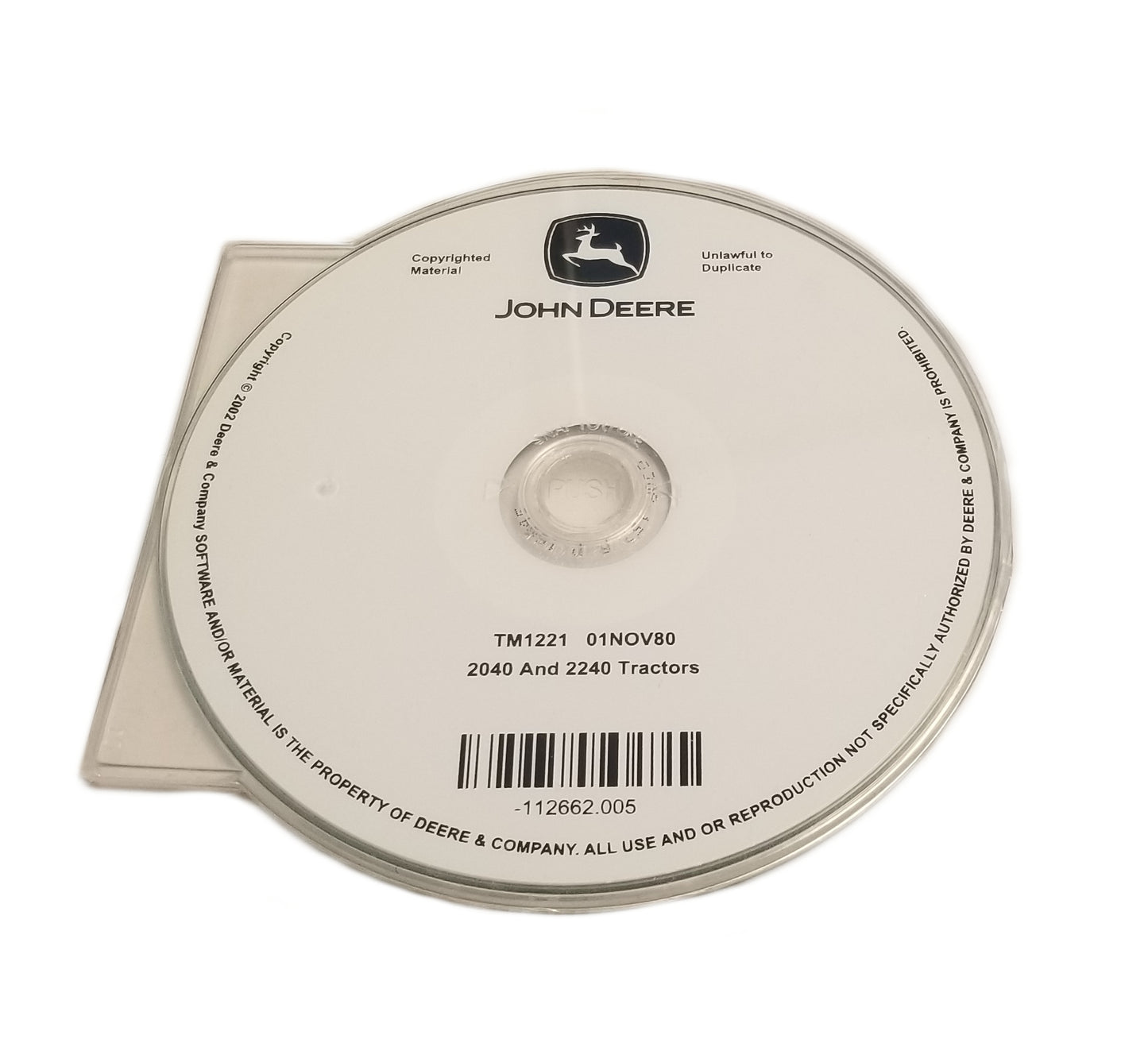 John Deere 2040/2240 Tractor Technical Manual CD - TM1221CD