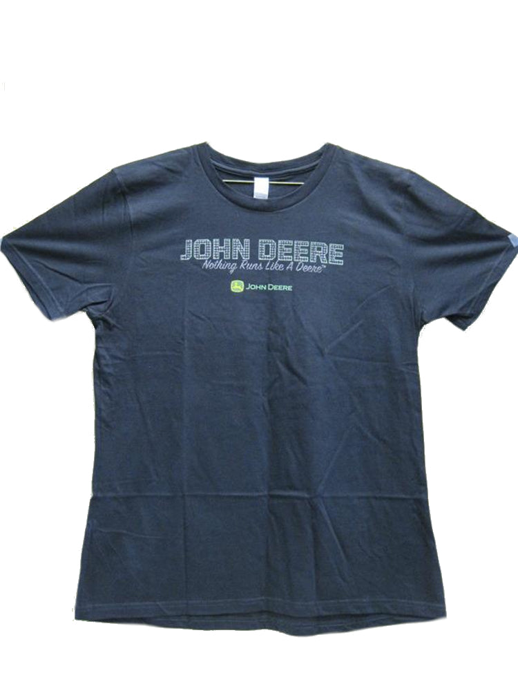 Ladies John Deere Black "Jeweled" Graphic T-shirt *NWT*(LARGE) - LP43169
