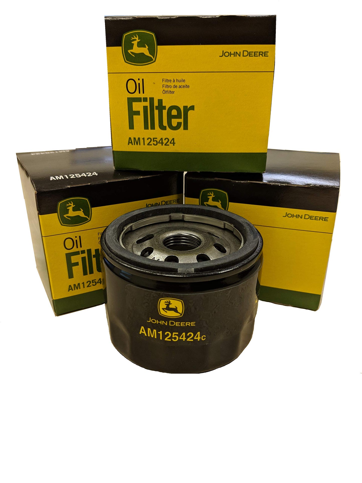 John Deere Original Equipment Package of Three Oil Filters - AM125424 (3)
