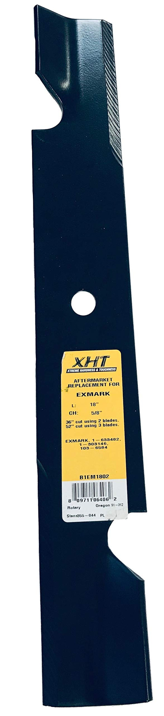 A&I XHT 18", 5/8", Notch Mower Blade (Single) - B1EM1802,1