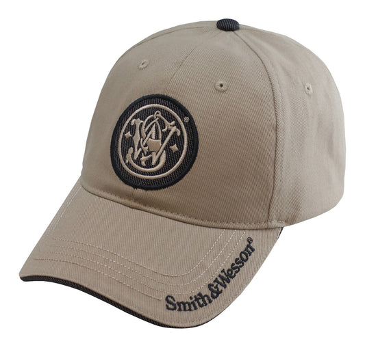 S&W Embroidered Circle Logo Cap with Brim Text - A1759
